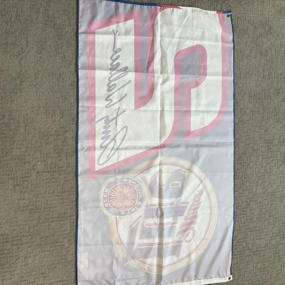Vintage Rusty Wallace #2 Miller Lite Flag, NASCAR, 59”X33”, Banner